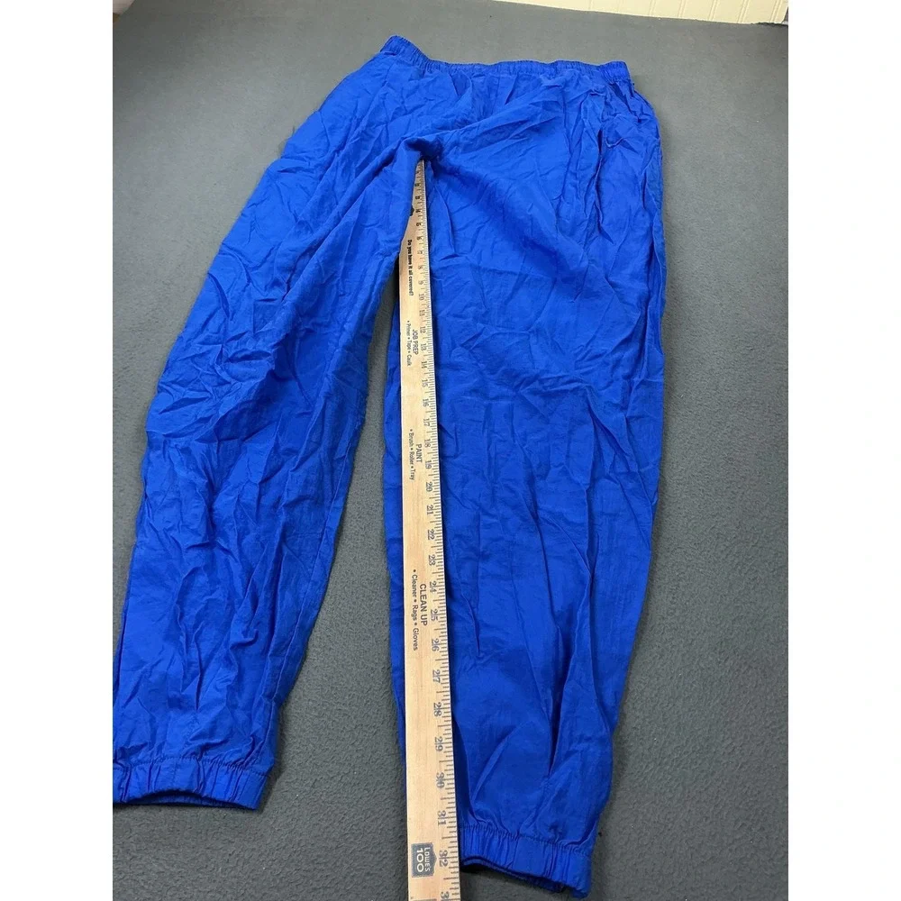 Nike Pants Mens XL Blue Nylon Track Elastic Waist Zip‎ Ankle Warm Up Pockets